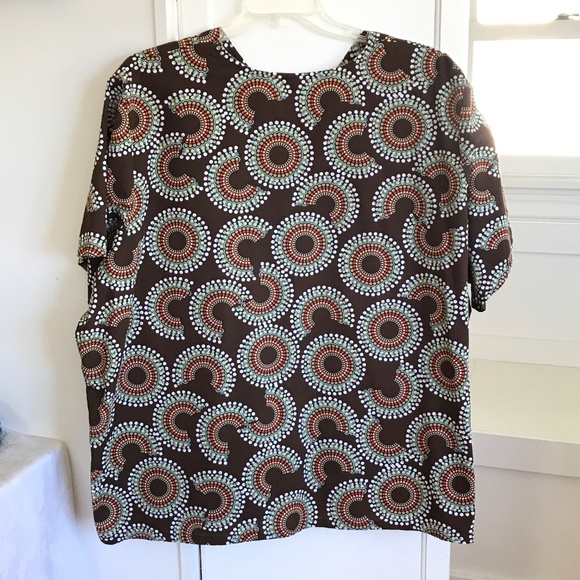 TAFFORD Scrub Top 100% Cotton Retro V-Neck Short Sleeve Women’s Plus Size 3X - Picture 4 of 15